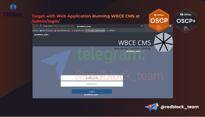OSCP+ Standalone Target with Web Application Running WBCE CMS at /admin/login/